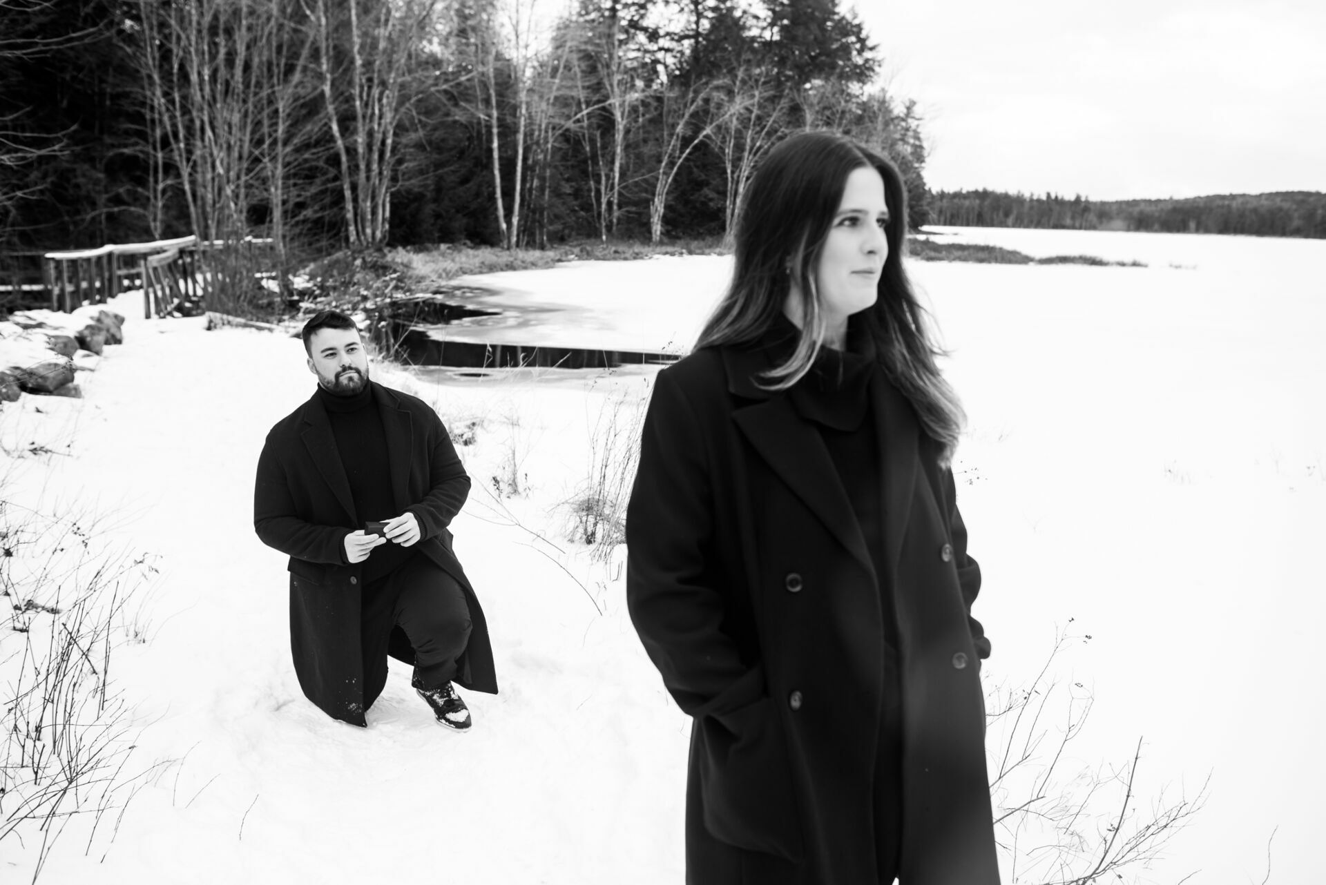 Foto Uma História de Amor na Neve: Sessão Fotográfica e Pedido de Casamento surpresa em New Hampshire - Imagem 47